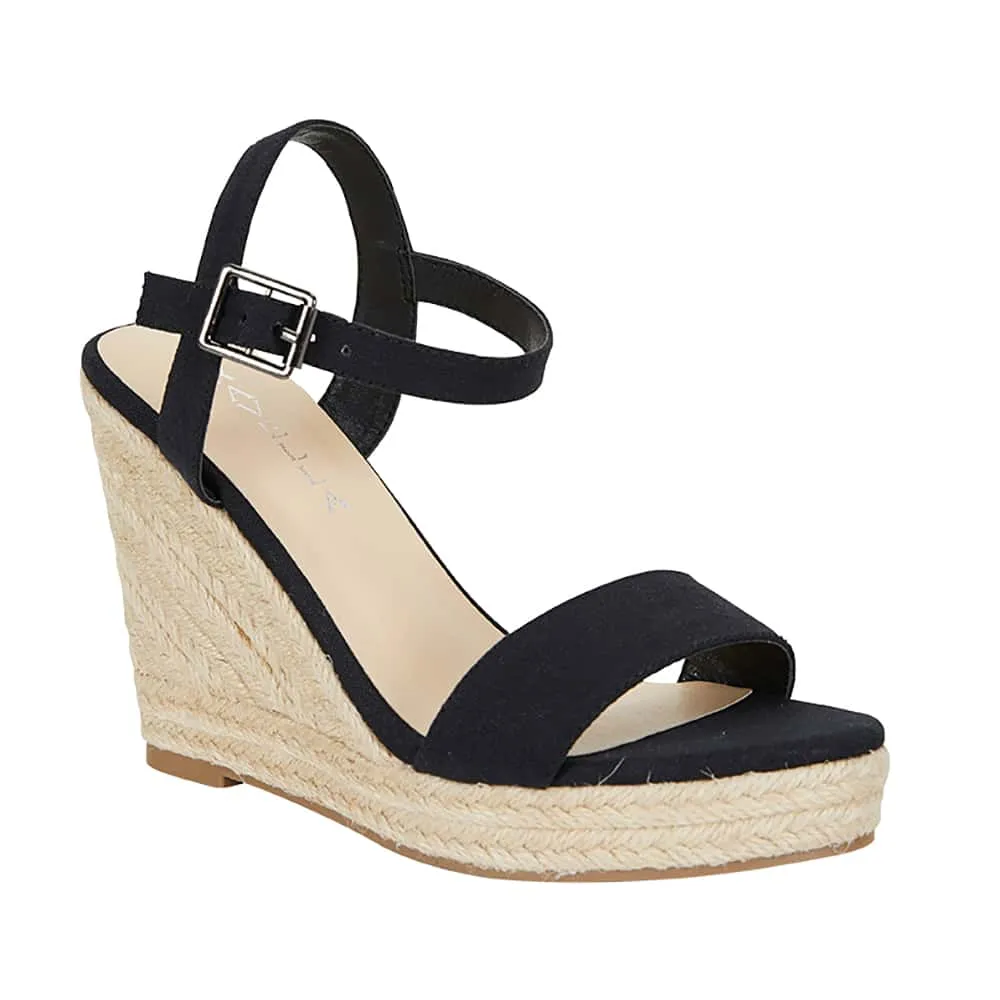 Amato Espadrille in Black Canvas