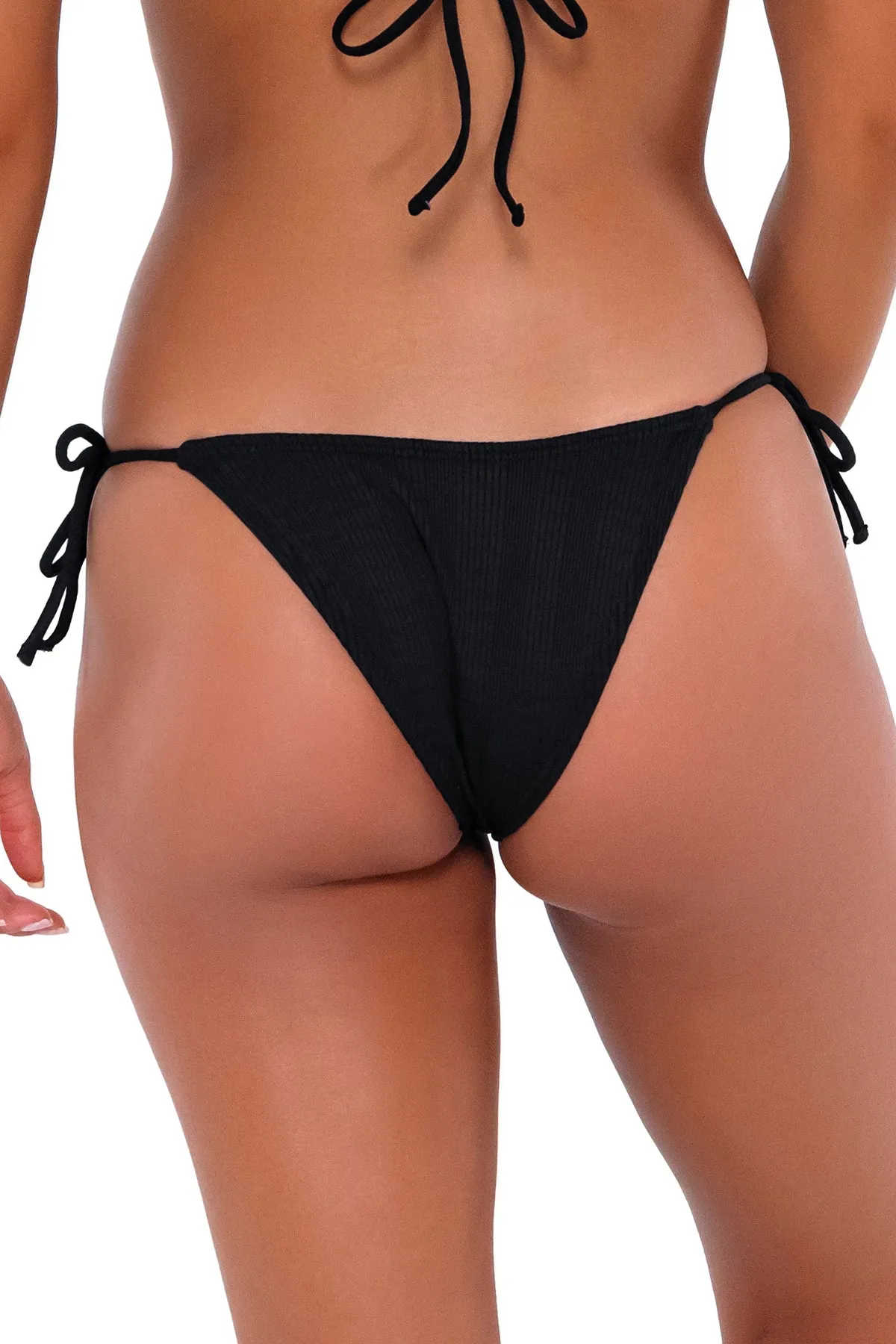 B Swim Black Baja Rib Jaelyn Bottom