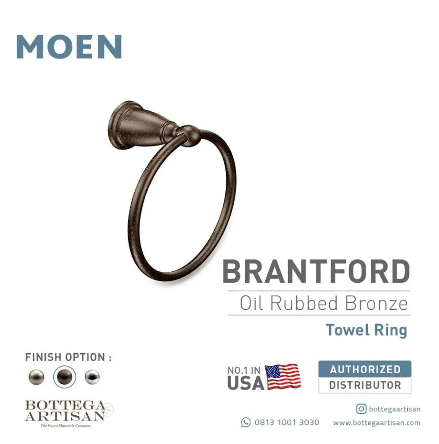 Bath Accessories MOEN Brantford Towel Ring Oil Rubbed Bronze YB2286ORB