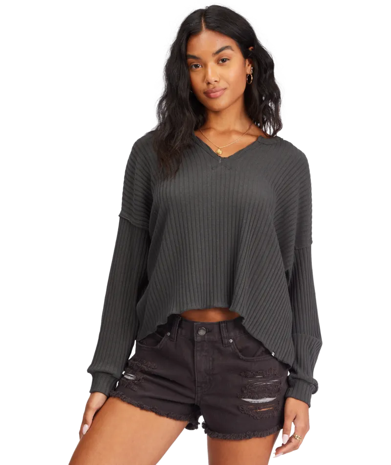 Billabong So Easy L/S Shirt-Off Black