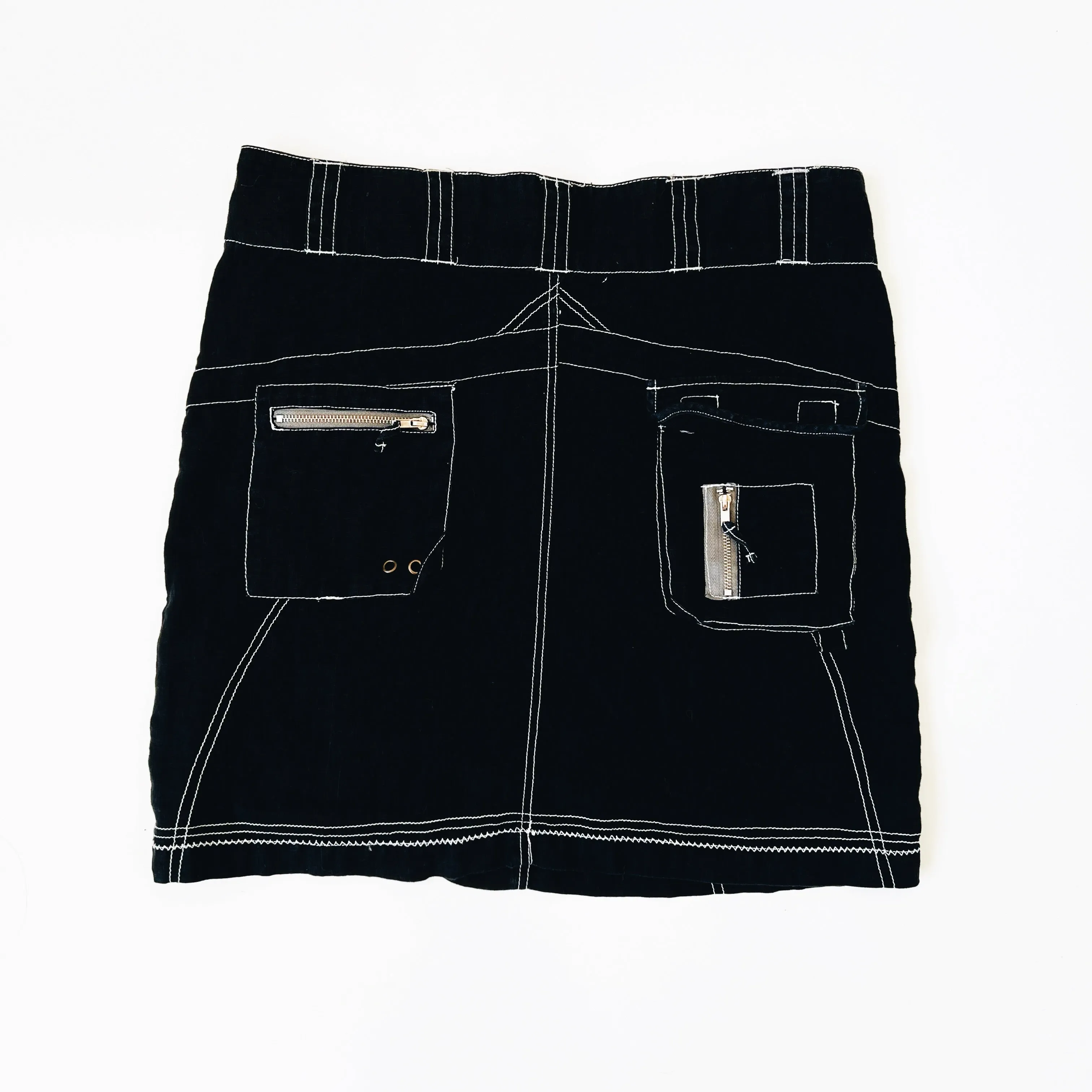 Black Cargo Skirt