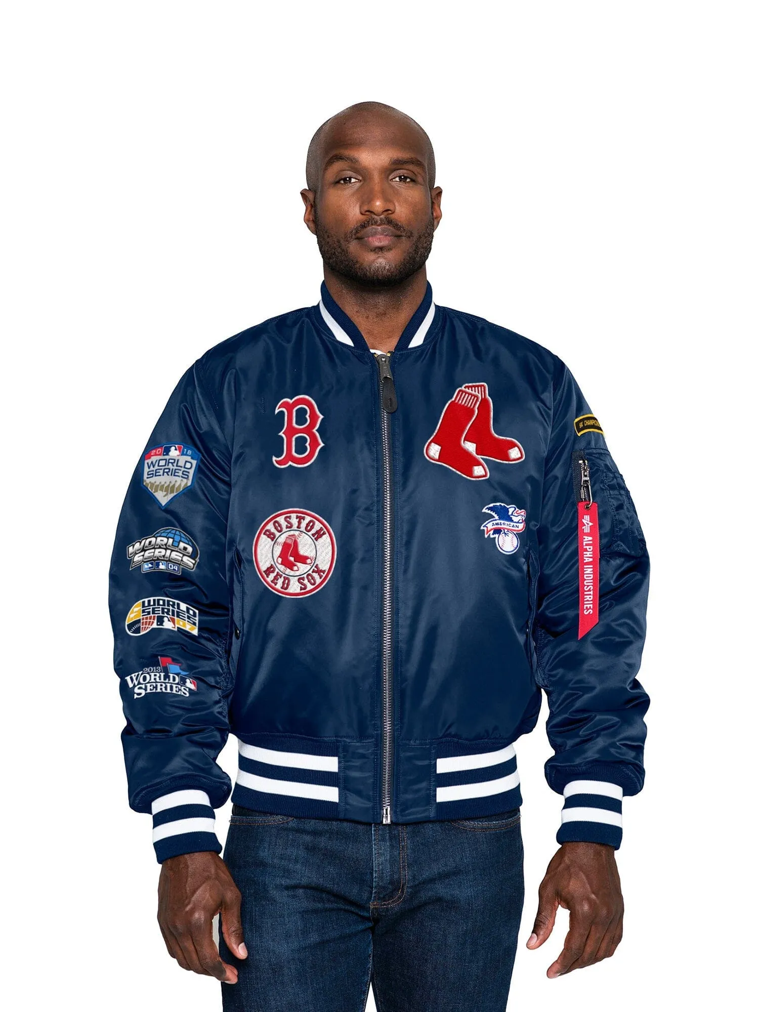 BOSTON RED SOX X ALPHA X NEW ERA MA-1 BOMBER JACKET