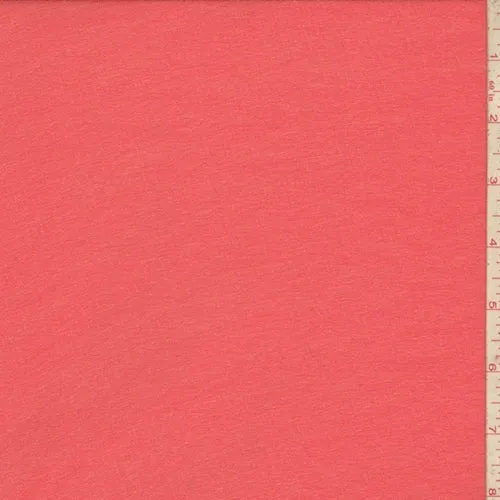 Bright Coral Crepe Georgette Fabric