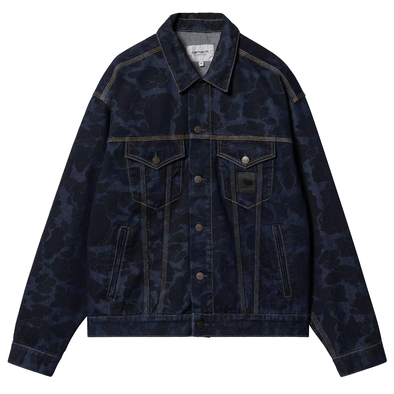 Carhartt WIP Duck Helston Jacket Camo Duck Blue Stone Washed