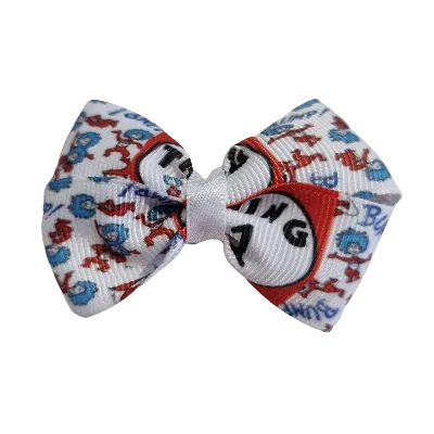 Cherish Hair Bow - Dr Seuss Thing 1 and Thing 2