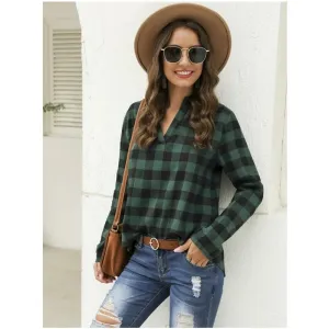 City Casual V-Neck Slim Look Women Shirt Blouse