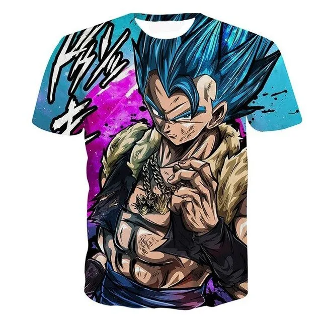 Dragon Ball Z Ultra Instinct God Son Goku Super Saiyan Men Tshirt 3D Printed Summer O-Neck Daily Casual Funny T shirt Plus Size