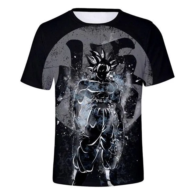 Dragon Ball Z Ultra Instinct God Son Goku Super Saiyan Men Tshirt 3D Printed Summer O-Neck Daily Casual Funny T shirt Plus Size