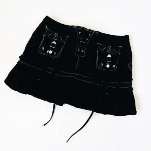 Early 2000s Black Cargo Skirt