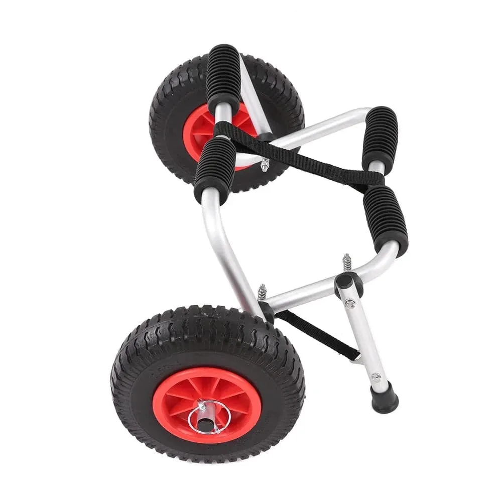 Foldable Kayak Trolley Canoe Dolly Tote Carrier Transport Portable Trailer Cart Removable Wheel Rowing Boat Kayak Accessories