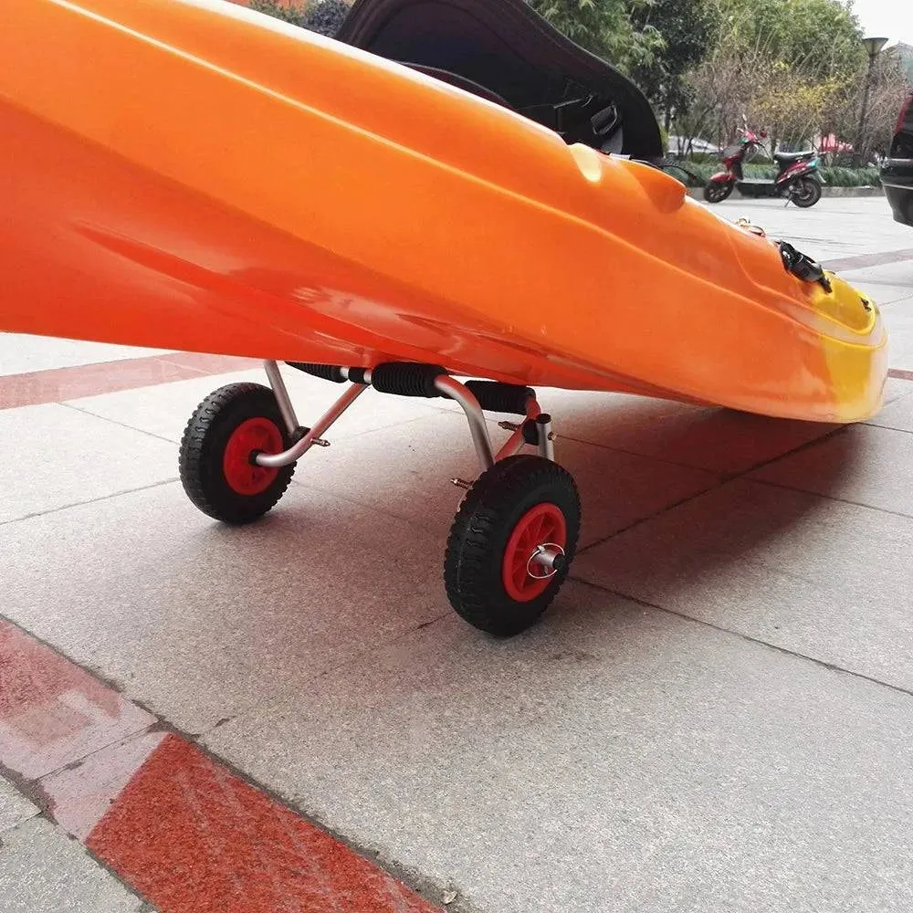 Foldable Kayak Trolley Canoe Dolly Tote Carrier Transport Portable Trailer Cart Removable Wheel Rowing Boat Kayak Accessories