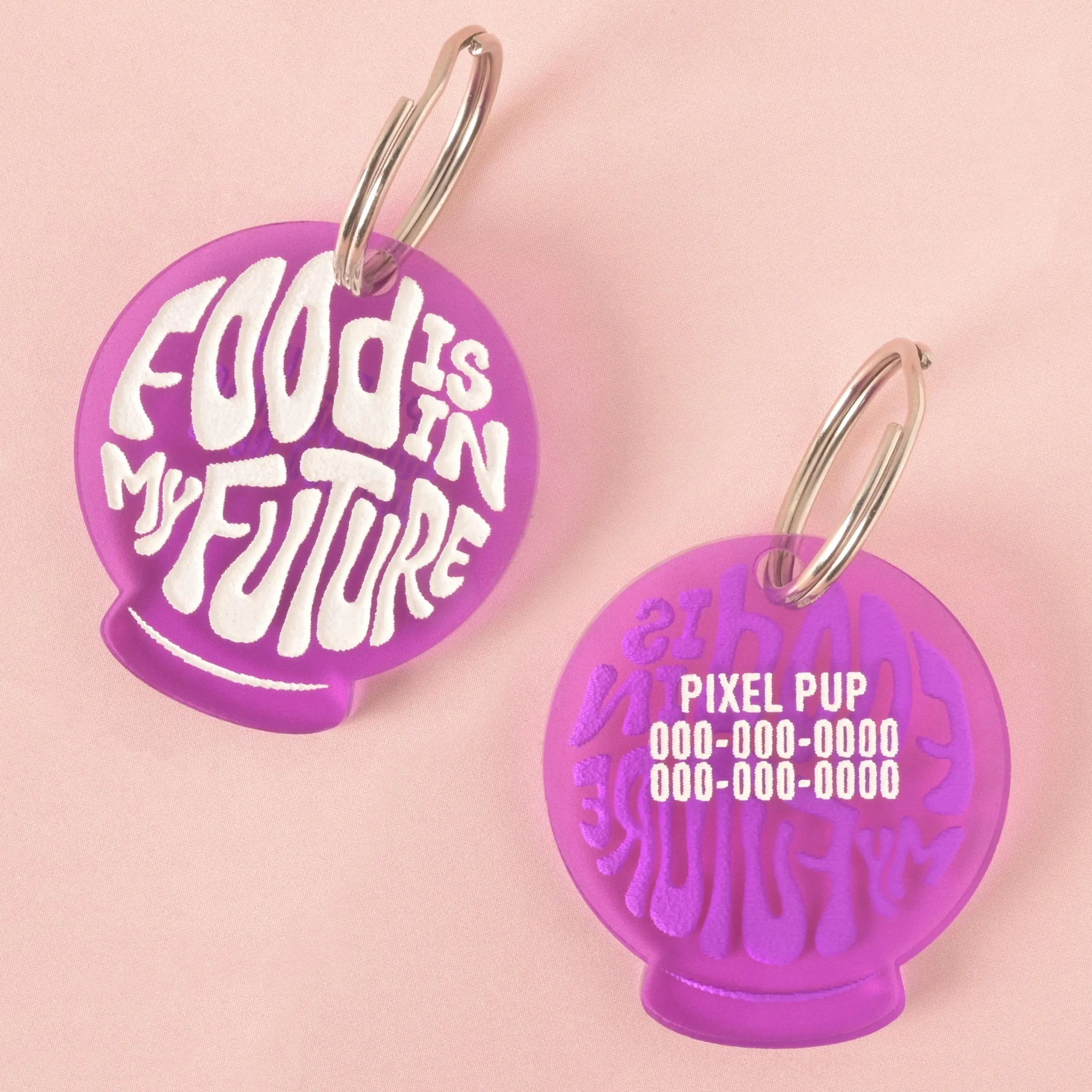 Food is in my Future, Magic Crystal Ball Personalized Pet Tag