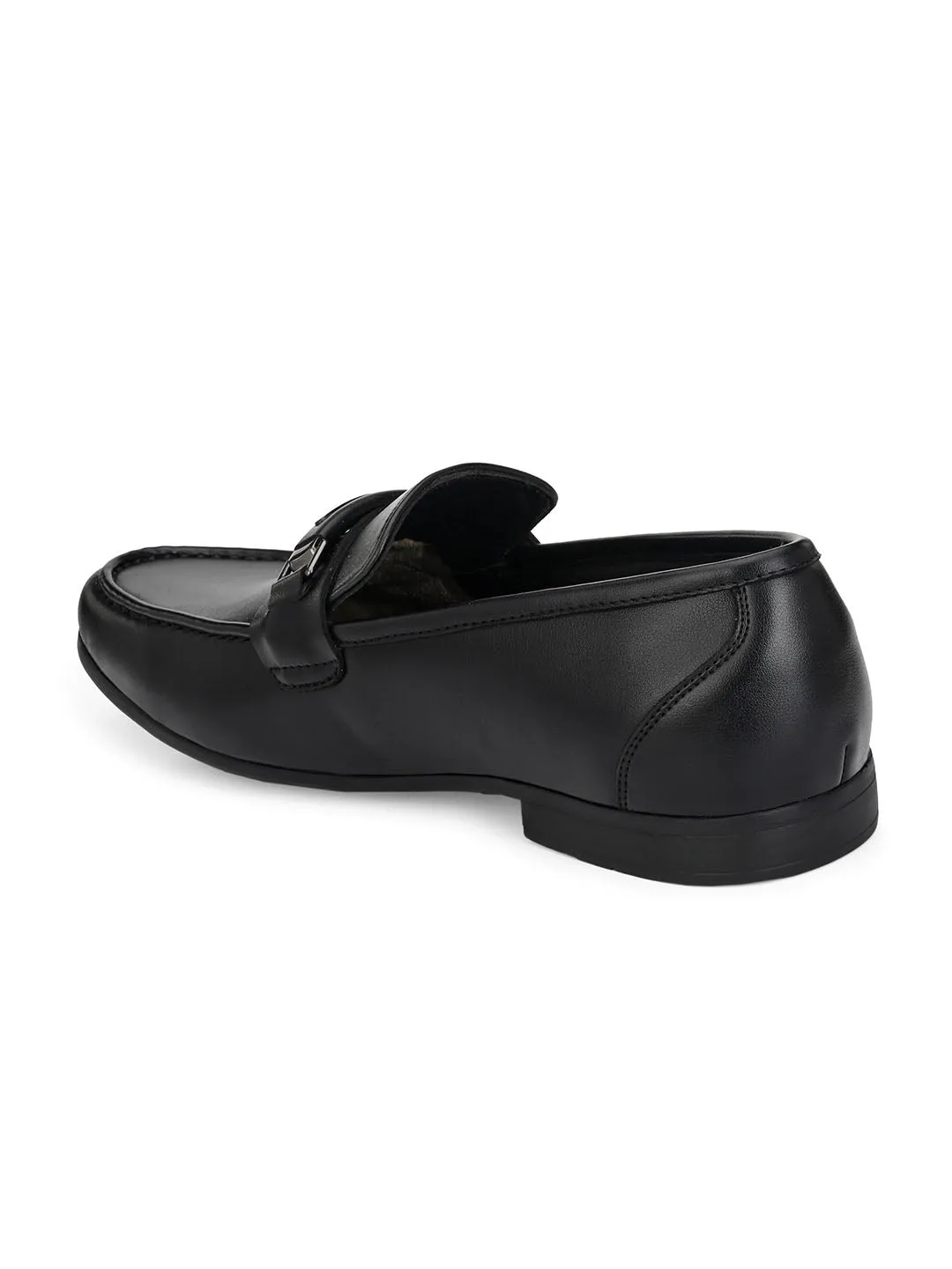 Hitz Men's Black Synthetic Slip-On Comfort Shoes