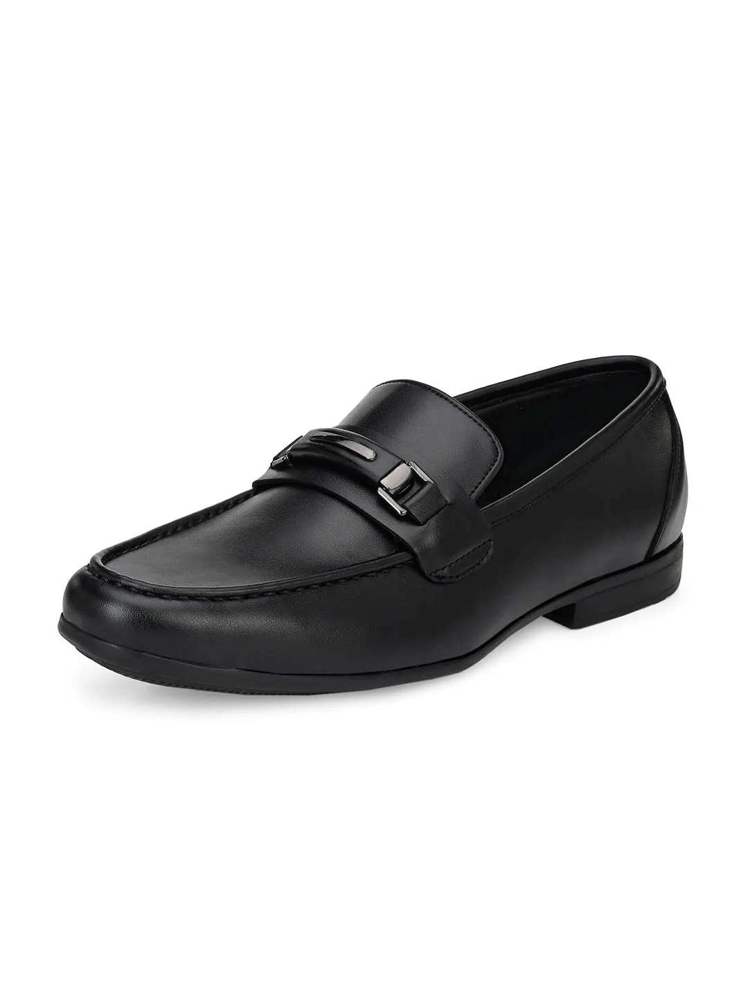 Hitz Men's Black Synthetic Slip-On Comfort Shoes