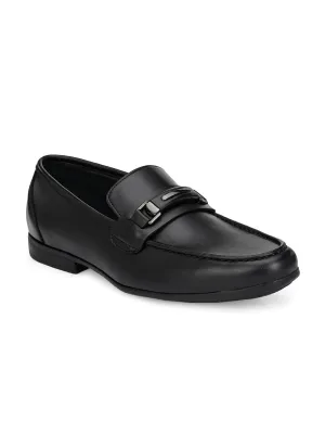 Hitz Men's Black Synthetic Slip-On Comfort Shoes