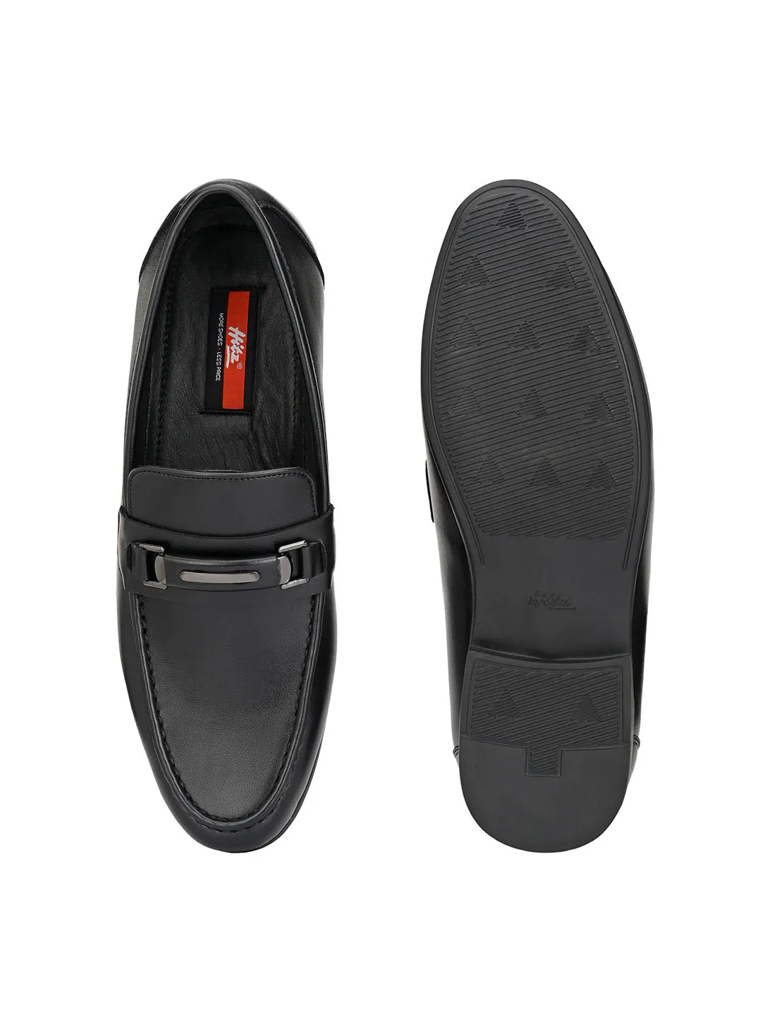 Hitz Men's Black Synthetic Slip-On Comfort Shoes