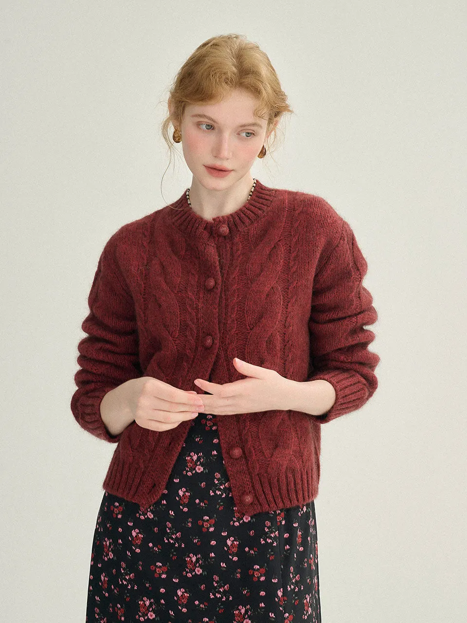 Holy cable knit cardigan