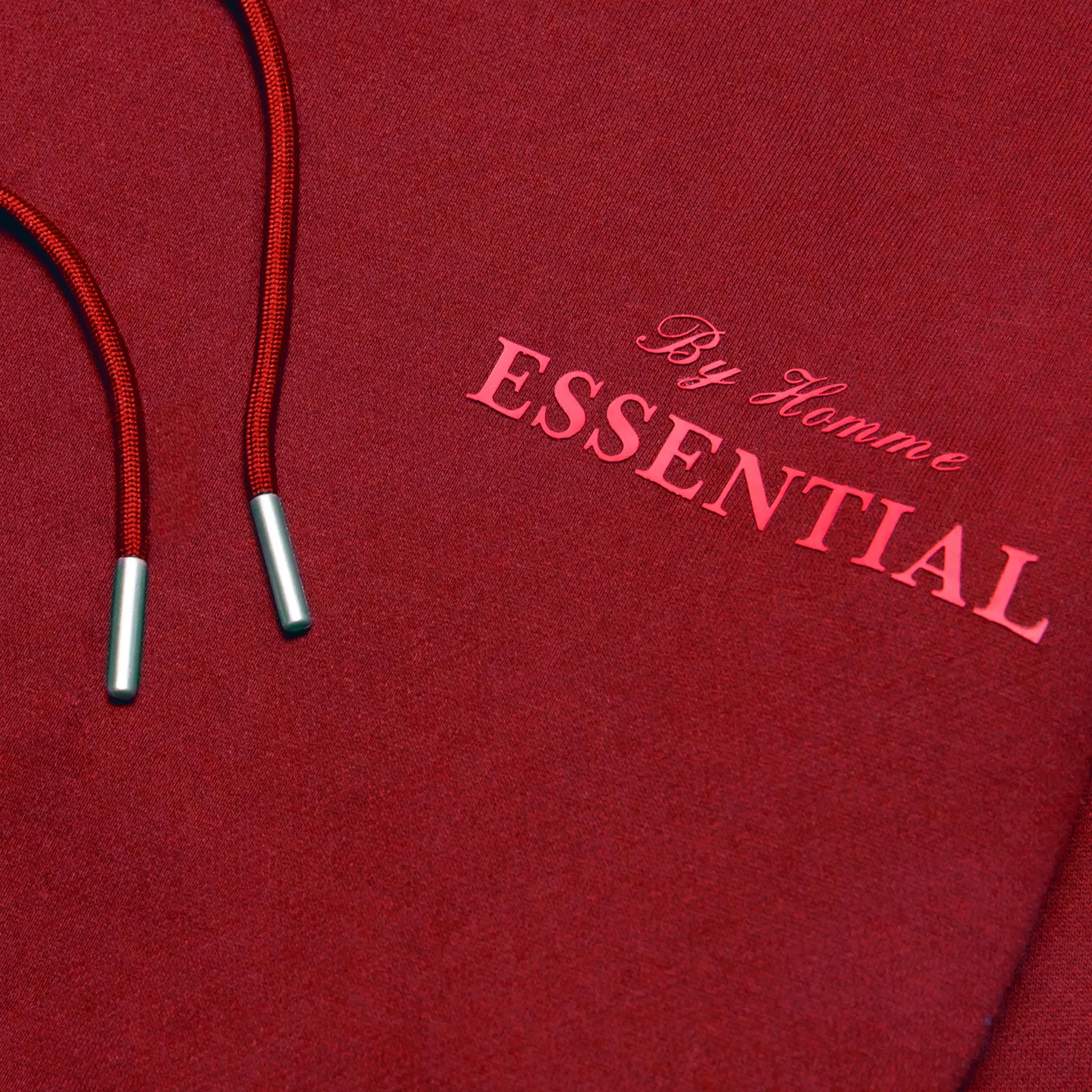 HOMME  ESSENTIAL By Homme Hoodie Burgundy