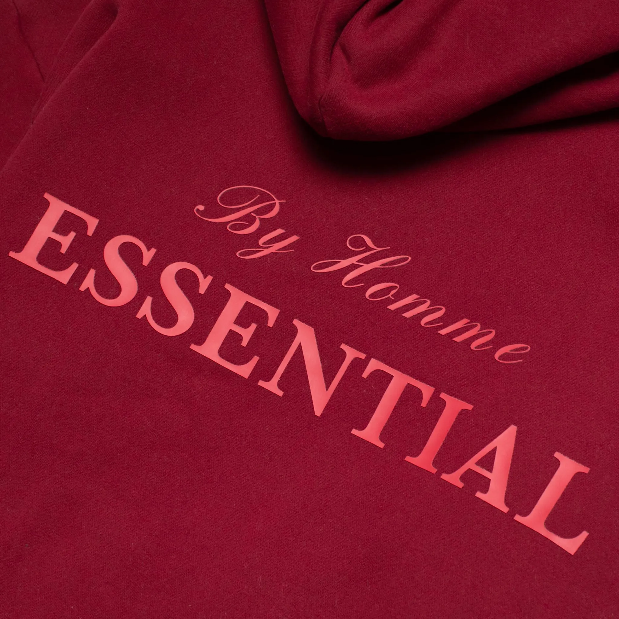 HOMME  ESSENTIAL By Homme Hoodie Burgundy