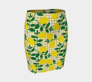 Lemon and Gingham Fitted Skirts