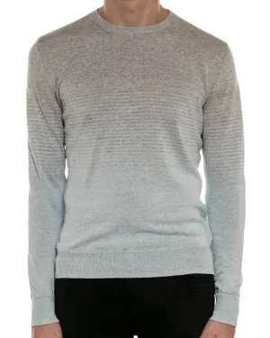 Light Grey and Blue Melange Degrade Knit Sweater