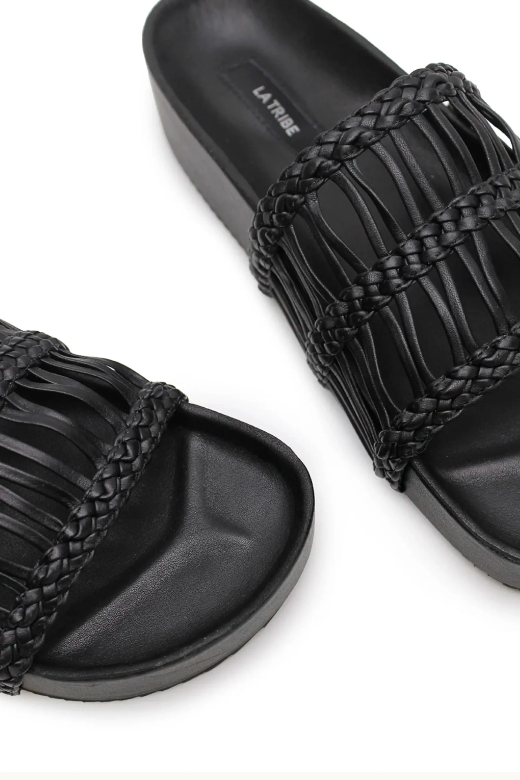 Lou Platform Slide | Black