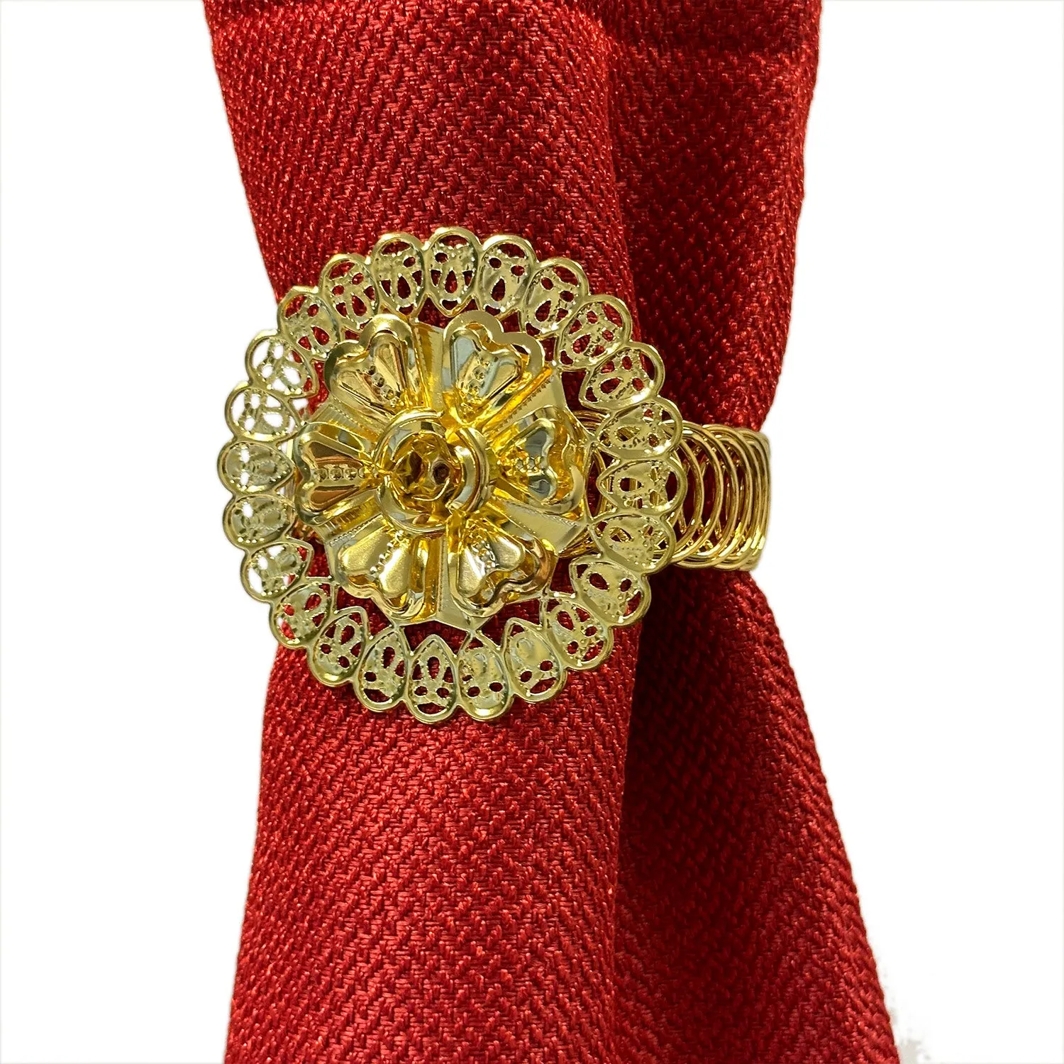 Marigold Decorative One Piece Window Curtain Tieback, Gold