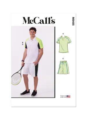 McCall's Pattern M8485 Men's Knit Tops and Shorts