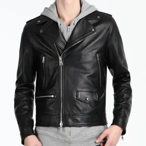 Men Stylish Biker Leather Jacket