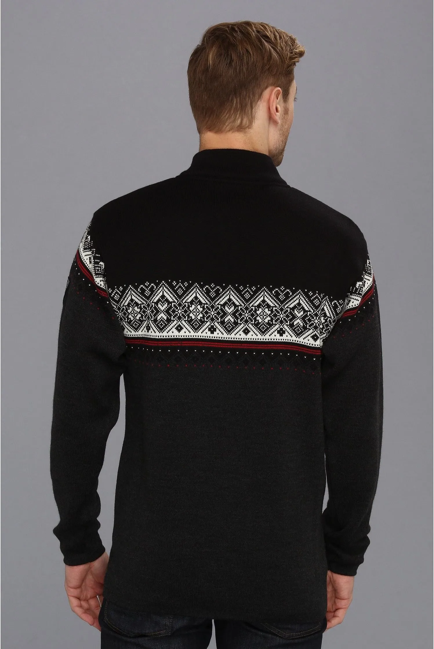 Moritz Masculine Dale of Norway Sweater, E-Teer Vig/Raspberry/Black/Off White