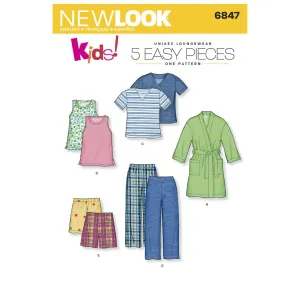 New Look Pattern 6847 Child Sleepwear