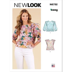 New Look Sewing Pattern N6732 Misses' Tops