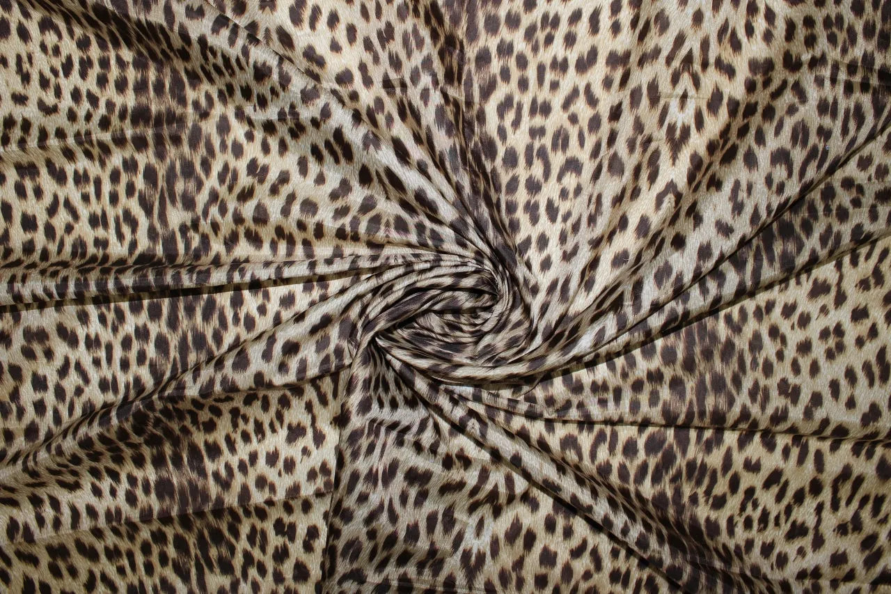 NY Designer Wide Animal Print Lining - Browns