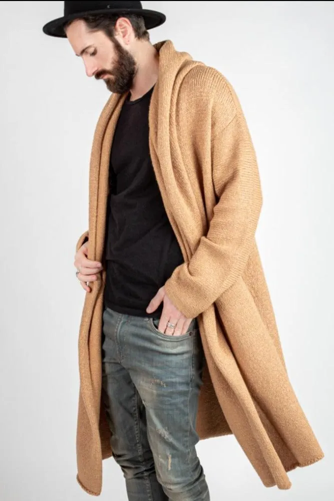 Oversized Two Pocket Cardigan - Camel