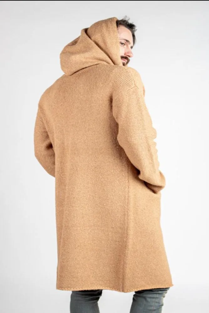 Oversized Two Pocket Cardigan - Camel