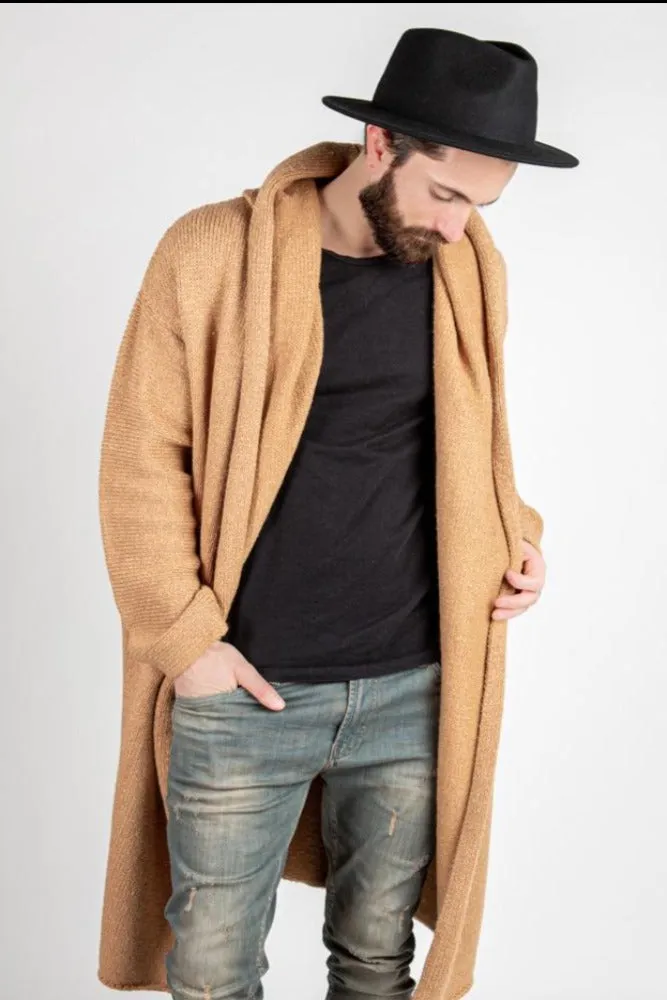 Oversized Two Pocket Cardigan - Camel