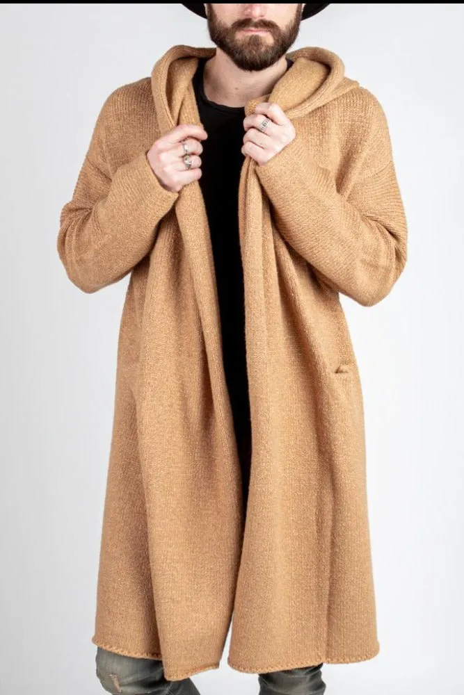 Oversized Two Pocket Cardigan - Camel