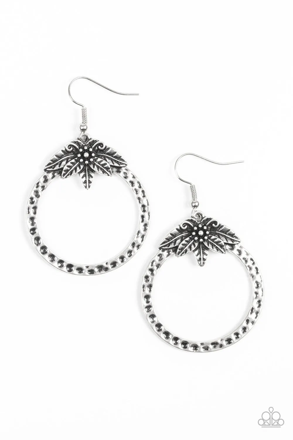 Paparazzi Accessories  - Island Insider #L93- Silver Earring