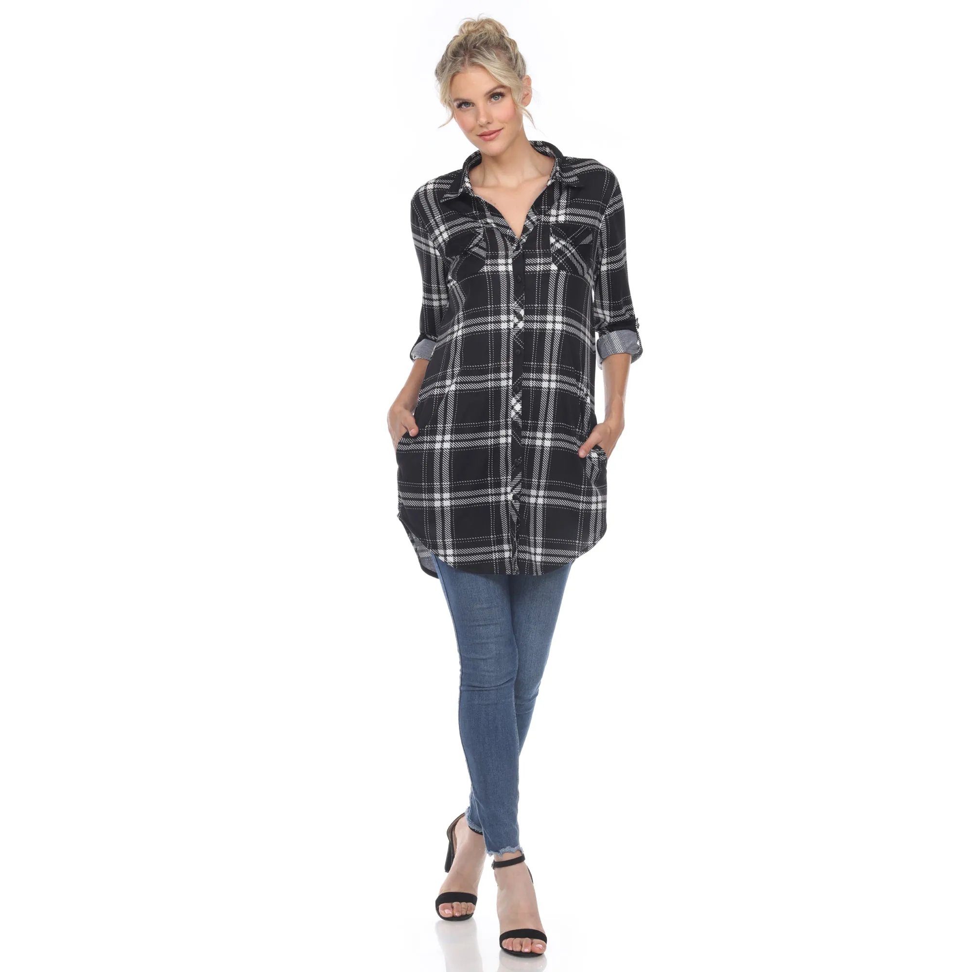 Plaid Tunic Shirt