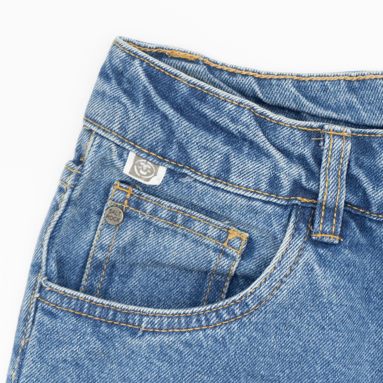 Saltrock Blue Denim High Waisted 5-Pocket Summer Shorts