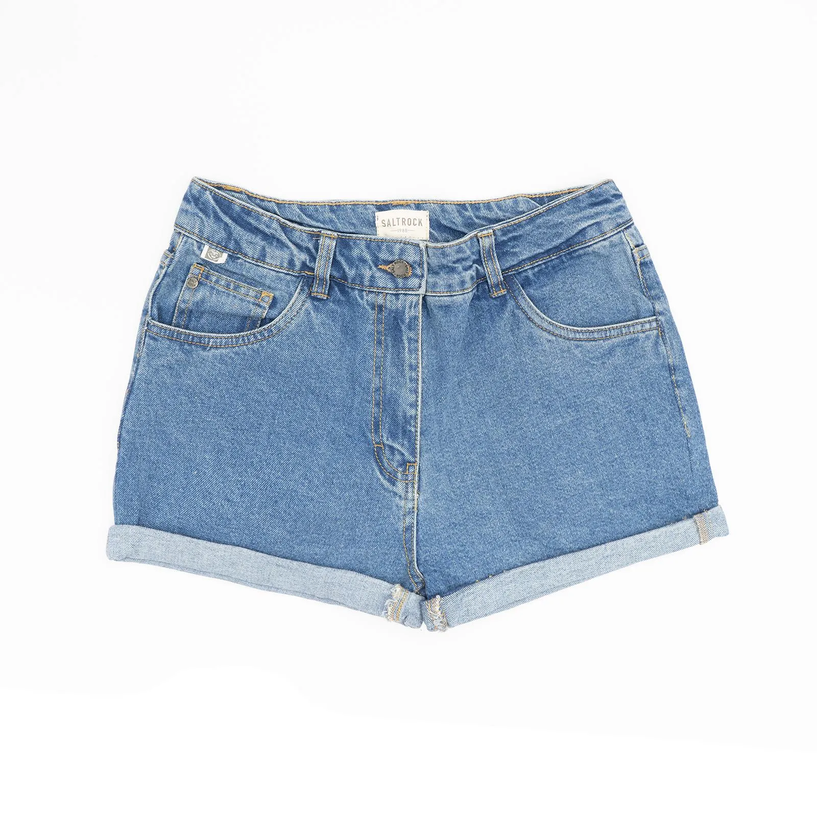 Saltrock Blue Denim High Waisted 5-Pocket Summer Shorts