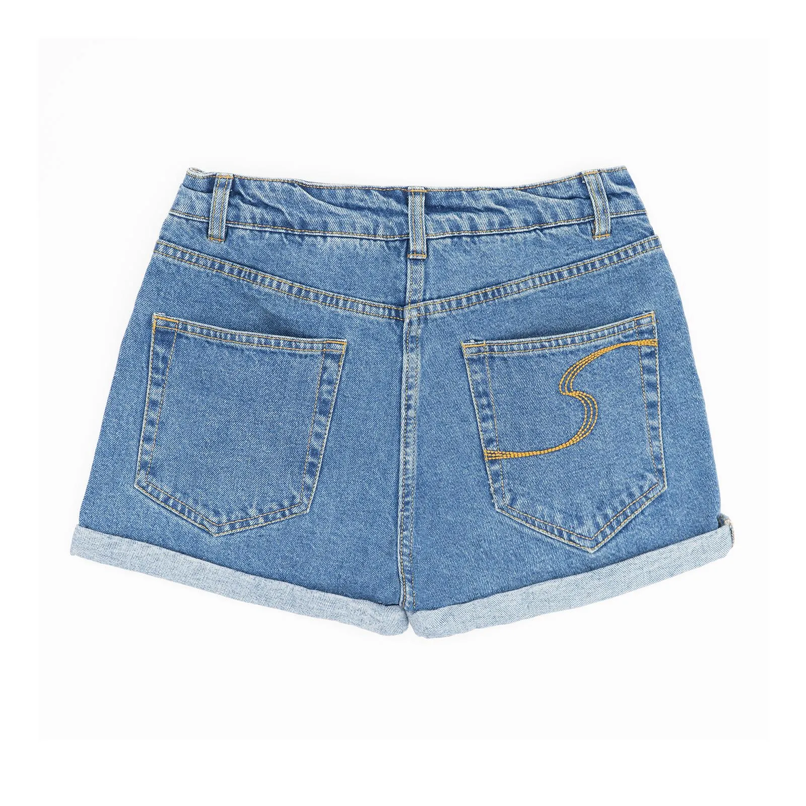 Saltrock Blue Denim High Waisted 5-Pocket Summer Shorts