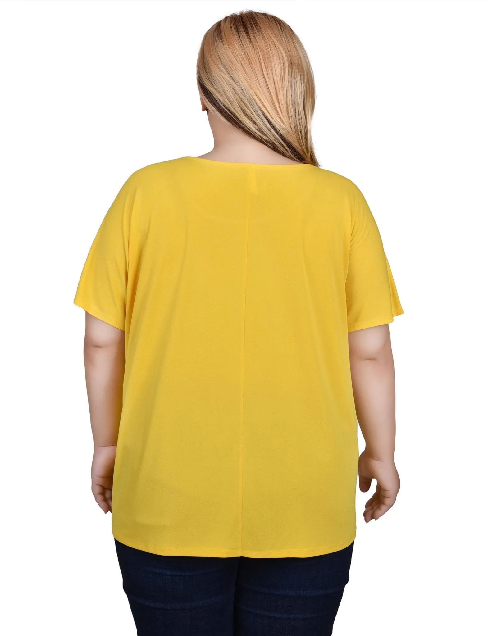 Short Sleeve Extended Sleeve Tunic Top - Plus