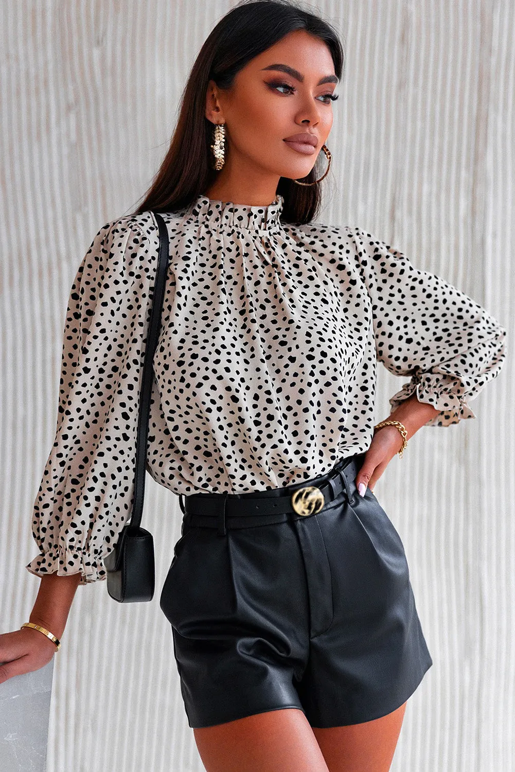 Sienna 3/4 Sleeves Cheetah Blouse