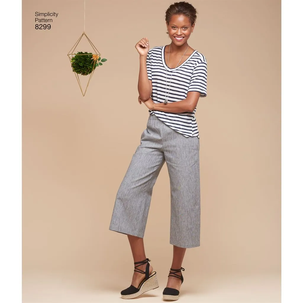 Simplicity Pattern 8299 Women's Skirts  or trousers in various lengths