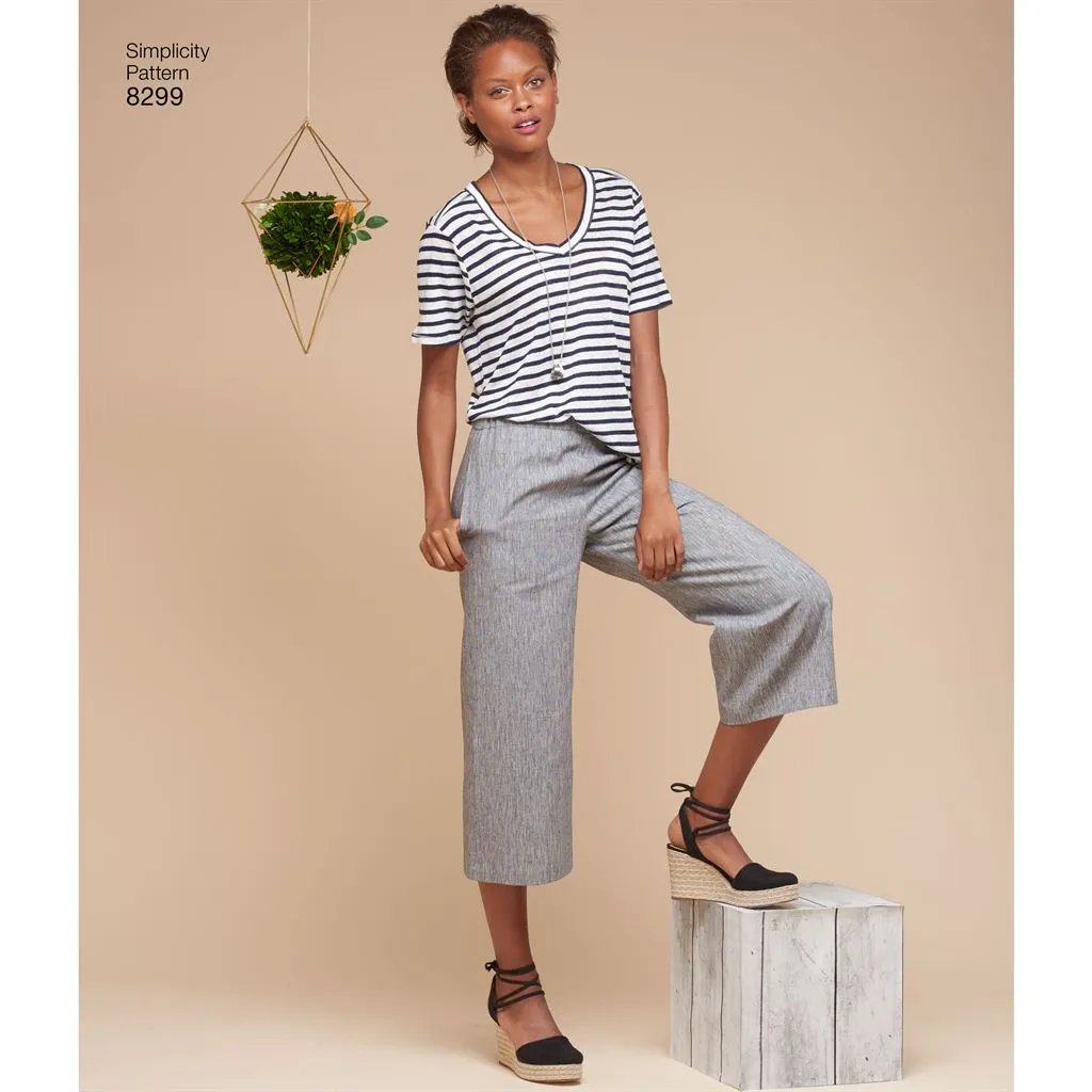 Simplicity Pattern 8299 Women's Skirts  or trousers in various lengths