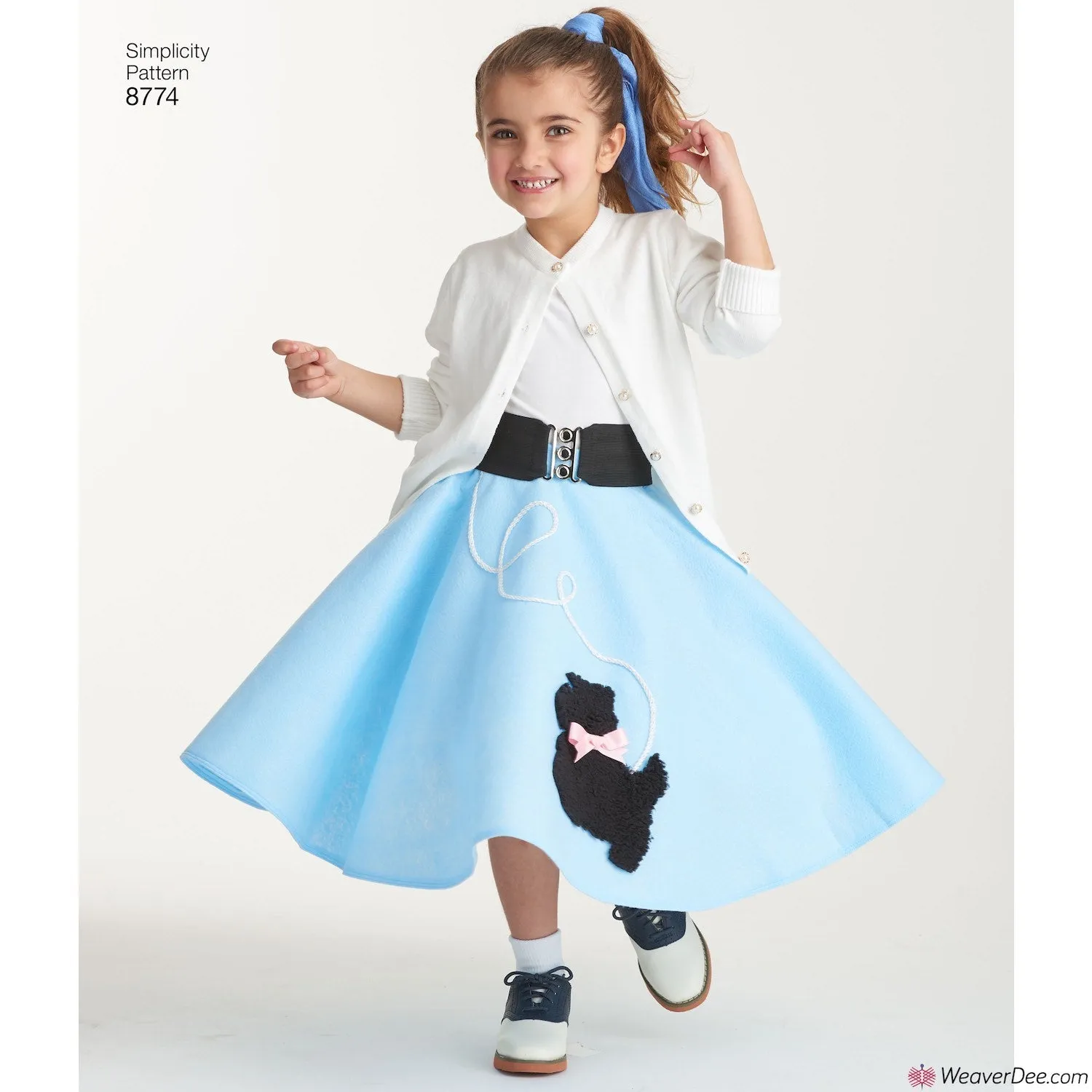 Simplicity Pattern S8774 Children's & Girls' Retro 1950s Poodle Skirt Costumes