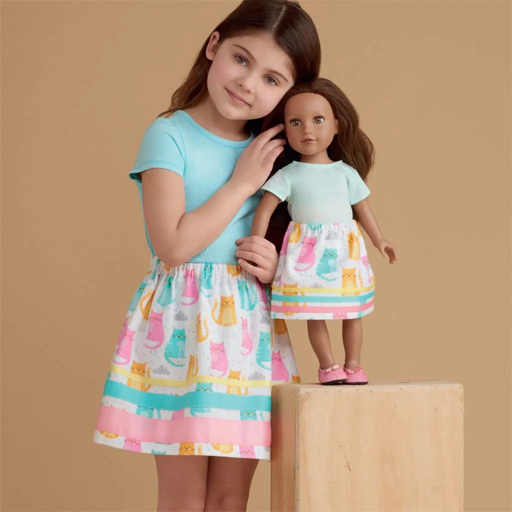 Simplicity Sewing Pattern S8961 Children's, Girls', and Dolls' Skirts