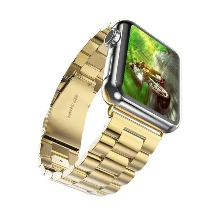 Stainless Steel Metal Band for Apple Watch 45mm - Gold