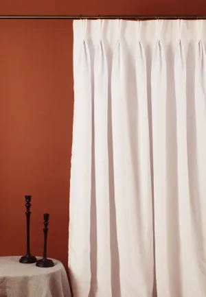 Triple Pinch Pleat Linen Curtain Panel - Tailored and Classic Look Drape